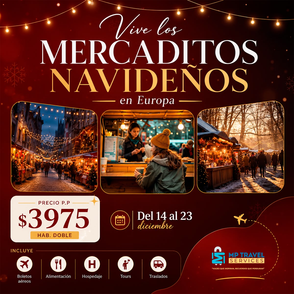 Paquete mercaditos navideños en Europa
